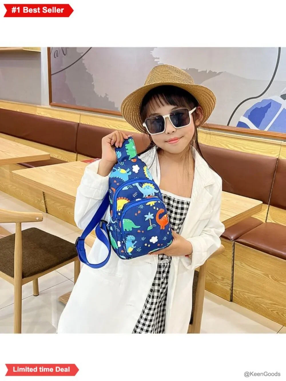 Kids Crossbody Sling Bag Small Nylon Adjustable Strap Travel Daypack